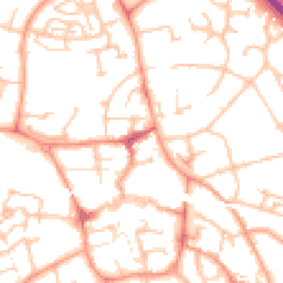 Daytime road noise heatmap for TF1 1EY