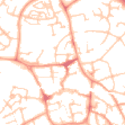 Daytime road noise heatmap for TF1 1HA