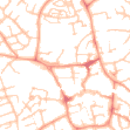 Daytime road noise heatmap for TF1 1HB