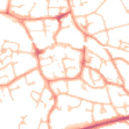 Daytime road noise heatmap for TF1 1HJ