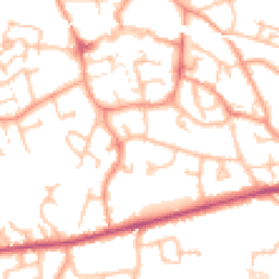 Daytime road noise heatmap for TF1 1HR