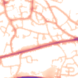 Daytime road noise heatmap for TF1 1HX
