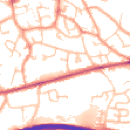 Daytime road noise heatmap for TF1 1HY