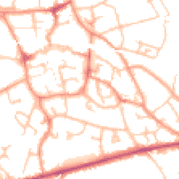 Daytime road noise heatmap for TF1 1JP