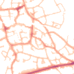 Daytime road noise heatmap for TF1 1JW