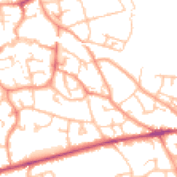 Daytime road noise heatmap for TF1 1LN