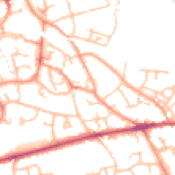 Daytime road noise heatmap for TF1 1LW