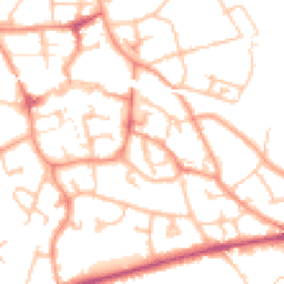 Daytime road noise heatmap for TF1 1NQ