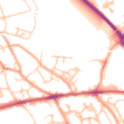 Daytime road noise heatmap for TF1 1PU