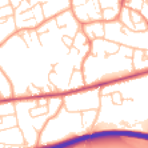 Daytime road noise heatmap for TF1 1RR