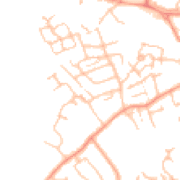 Daytime road noise heatmap for TF1 2BA