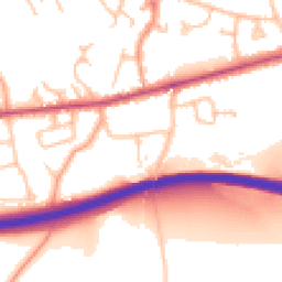 Daytime road noise heatmap for TF1 2DX