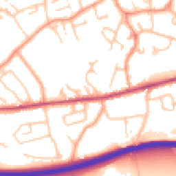 Daytime road noise heatmap for TF1 2EG