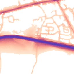 Daytime road noise heatmap for TF1 2FD
