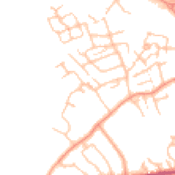 Daytime road noise heatmap for TF1 2FX