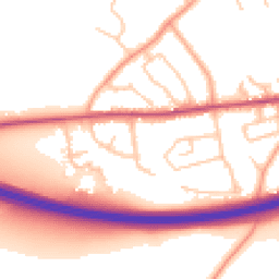Daytime road noise heatmap for TF1 2HD
