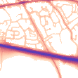 Daytime road noise heatmap for TF1 2HH