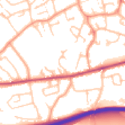 Daytime road noise heatmap for TF1 2HJ