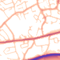 Daytime road noise heatmap for TF1 2HL