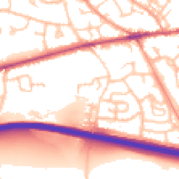 Daytime road noise heatmap for TF1 2HQ