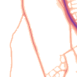 Daytime road noise heatmap for TF1 2JX