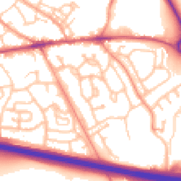 Daytime road noise heatmap for TF1 2LQ