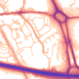 Daytime road noise heatmap for TF1 2LT