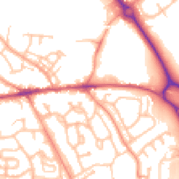 Daytime road noise heatmap for TF1 2NB