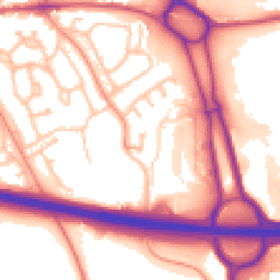 Daytime road noise heatmap for TF1 2NL