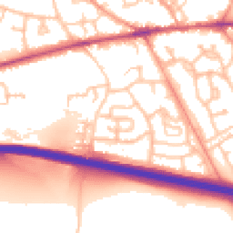 Daytime road noise heatmap for TF1 2NT