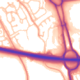 Daytime road noise heatmap for TF1 2NX