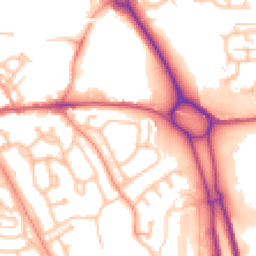 Daytime road noise heatmap for TF1 2NZ