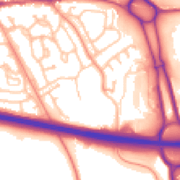 Daytime road noise heatmap for TF1 2PF