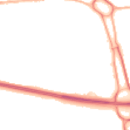 Night-time road noise heatmap for TF1 2PF