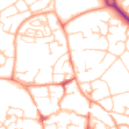 Daytime road noise heatmap for TF1 3AQ