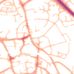 Daytime road noise heatmap for TF1 3AR