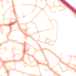 Daytime road noise heatmap for TF1 3BA