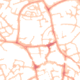 Daytime road noise heatmap for TF1 3DJ