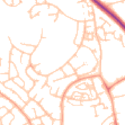 Daytime road noise heatmap for TF1 3JS