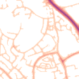 Daytime road noise heatmap for TF1 3JT