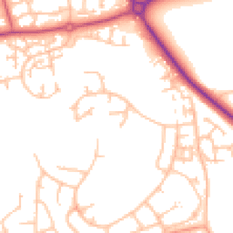 Daytime road noise heatmap for TF1 3QN
