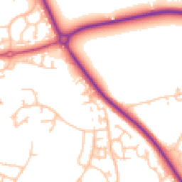 Daytime road noise heatmap for TF1 3QZ