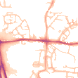 Daytime road noise heatmap for TF1 5AH