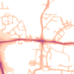 Daytime road noise heatmap for TF1 5AL