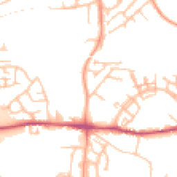 Daytime road noise heatmap for TF1 5AX