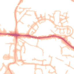 Daytime road noise heatmap for TF1 5DL