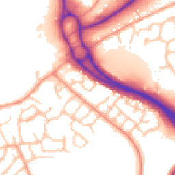 Daytime road noise heatmap for TF1 5DP
