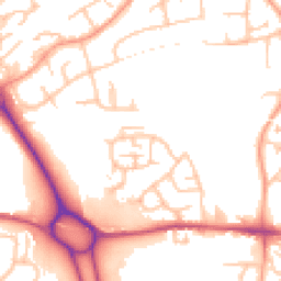 Daytime road noise heatmap for TF1 5DW