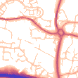 Daytime road noise heatmap for TF1 5EE