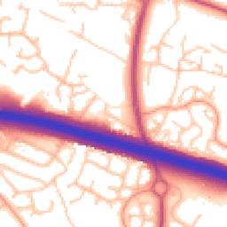 Daytime road noise heatmap for TF1 5EJ